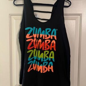 ZUMBA tank with sexy back - size lovely with great logo color!